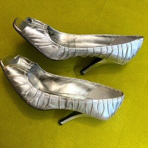 Silver Guess heels, size 9.5